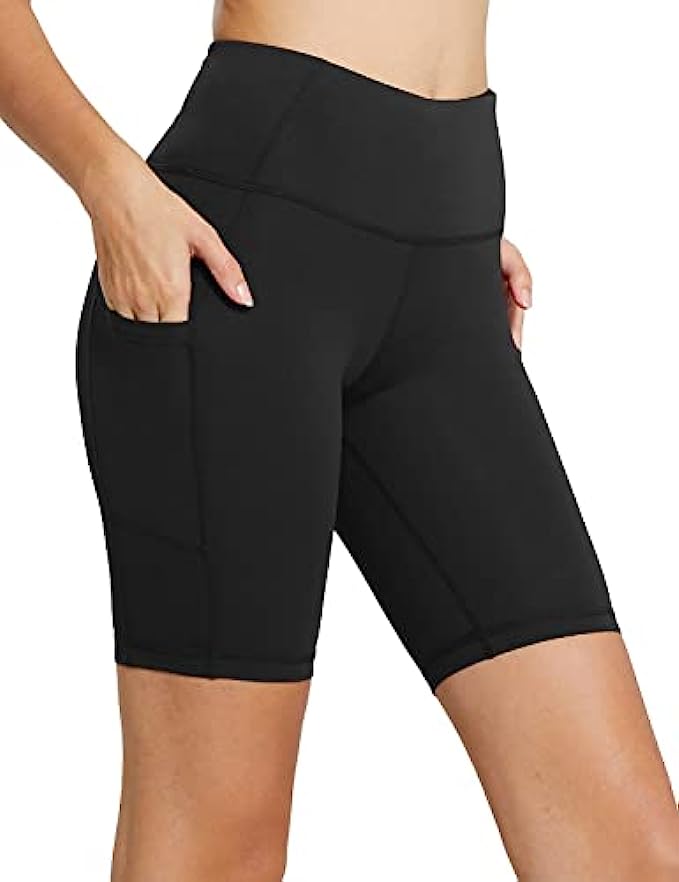 BALEAF Women&#039;s 8&quot;/ 7&quot;/ 5&quot; High Waist Biker Shorts Workout Yoga Running Gym Compression Spandex Shorts Side Pockets