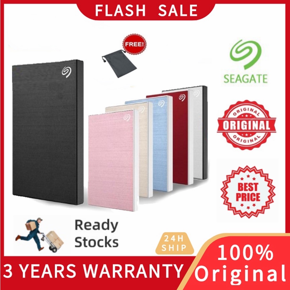 【SG】Seagate ONE TOUCH 5TB 4TB 2TB 1TB External 2.5&quot; Portable HDD USB3 Hard Disk Drive+ 3 Years Warranty