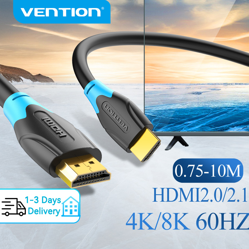 Vention HDMI Cable 4K 60Hz HDMI 2.0 PVC High Speed HDMI Switch Cable HDMI 2.1 8K 0.75m / 1m / 2m / 3m / 5m / 8m