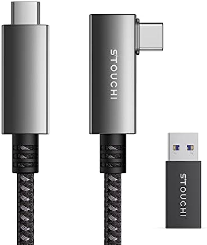 Link Cable Compatible with Quest 2 16FT, Stouchi Fiber-Optic Link Headset Cable USB C 3.2 Gen1 5Gbps Data Transfer &amp; 3A Fast Charging Compatible with Oculus Quest 2 Headset and Gaming PC