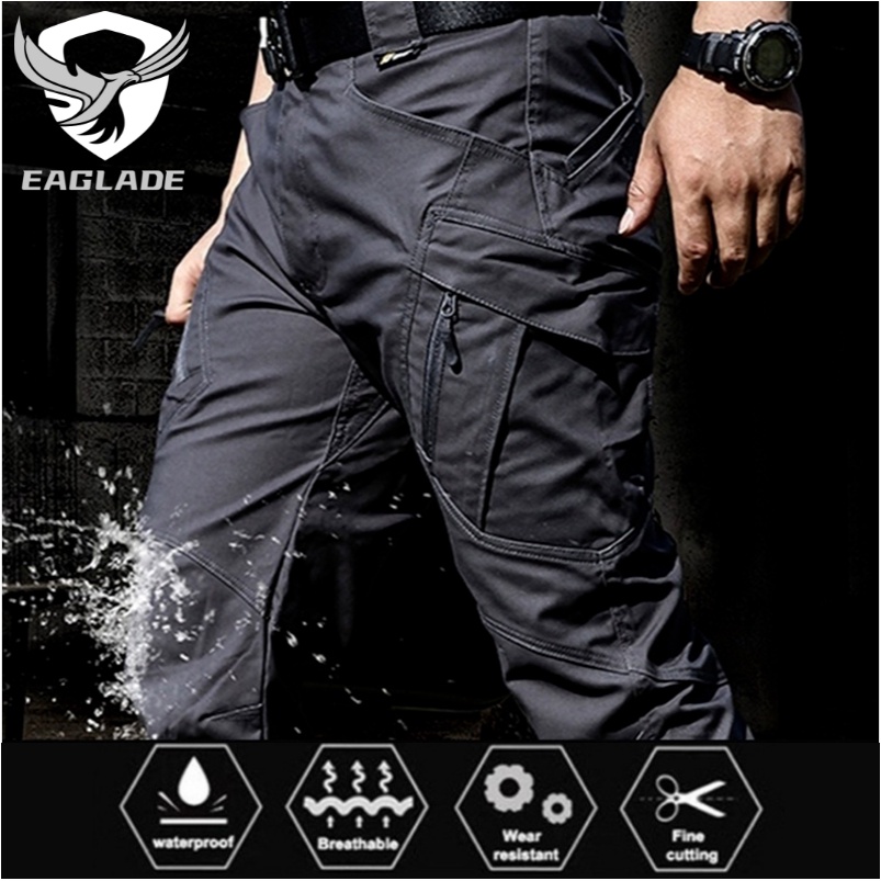 EAGLADE Tactical Cargo Pants Men Women IX9/IX7/S-3XL Waterproof Multi Pockets Slim fit Anti Tear